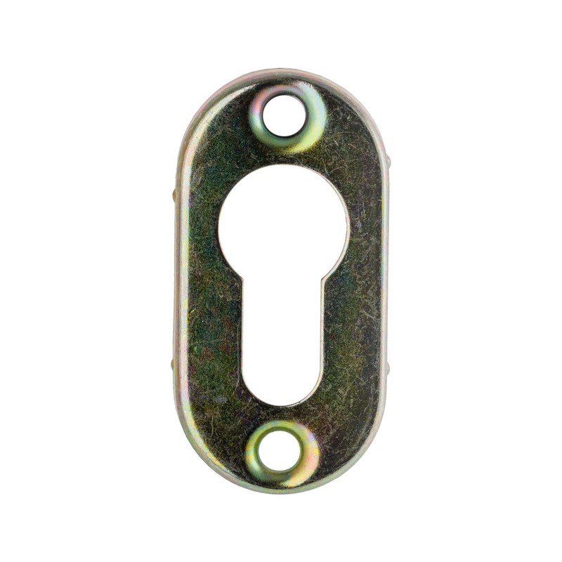 Oval Key Escutcheon Profile Cylinder Stainless Steel Matt Height 9