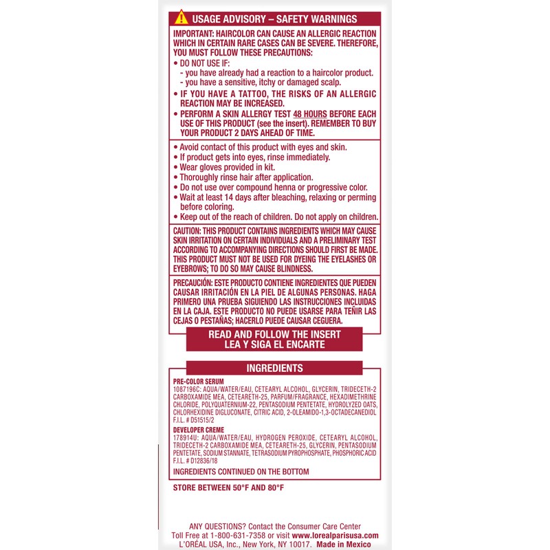 L'Oreal Paris Excellence Creme Permanent Hair Color, 5AR Medium Maple