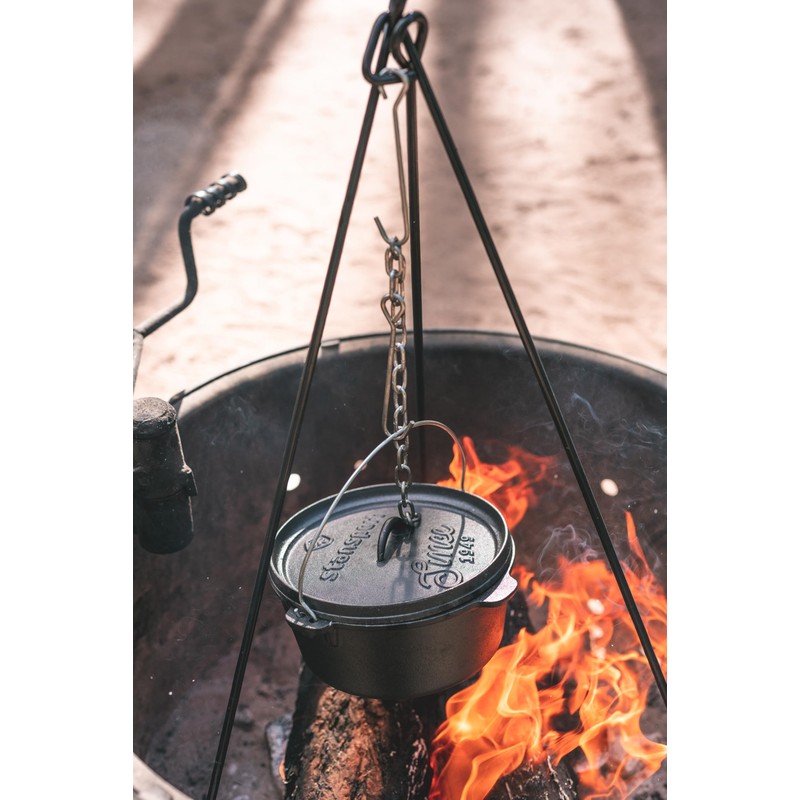 Stansport 2 QT Pre-Seasoned Cast Iron Dutch Oven Flat Bottom