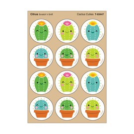 Cactus Cuties, Citrus Scent Scratch 'n Sniff Stinky Stickers, 48 ct.