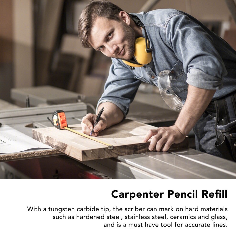 Carpenter Pencil Set 2 Scribers 36 Refills 4 All Metal