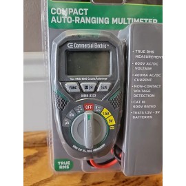 Commercial Electric NEW Commercial Electric Compact Auto-Ranging Multimeter Up To 600v AC/DC