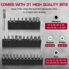 Hakkin 33PCS Ratchet Wrench Screwdriver Set 1/4“ Hex Shank Magnetic