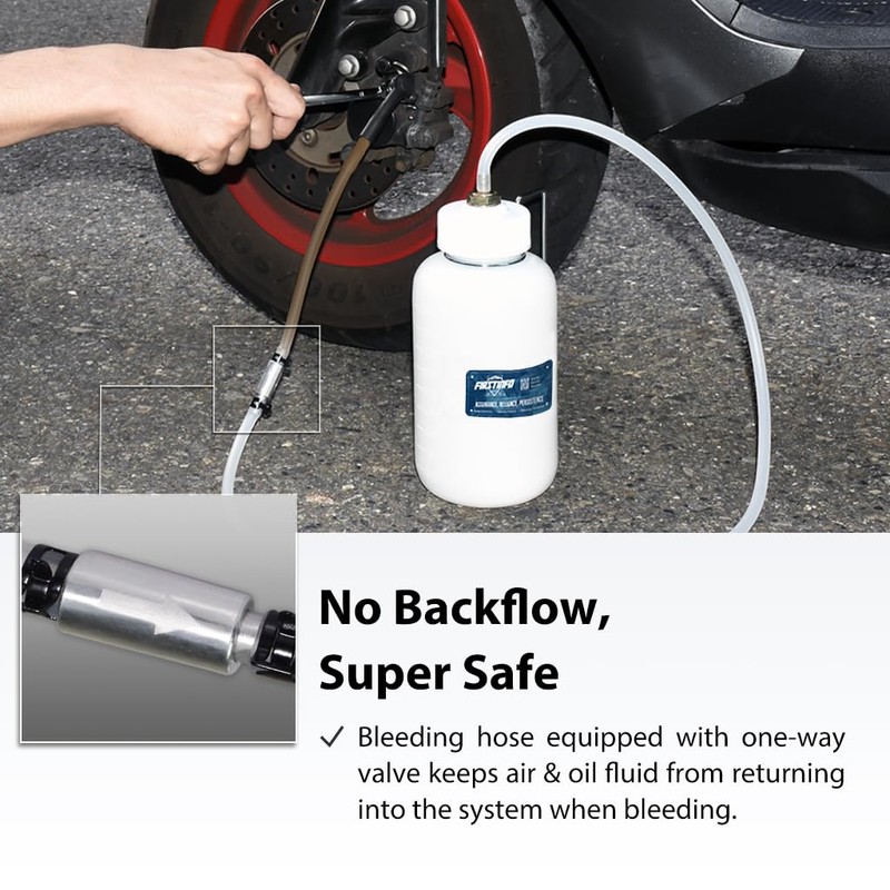 FIRSTINFO 33 Oz (1 Liter) Capacity Brake Service Brake Fluid