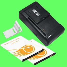 For LG Accessory 2x 4670mAh Rechargeable Battery Charger Bracket f LG Stylo 3 LS777 USA