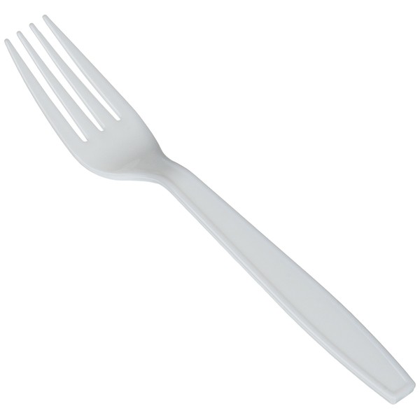 Fineline Settings Extra Heavy Cutlery White Forks, Bulk Pack 1000 Pieces