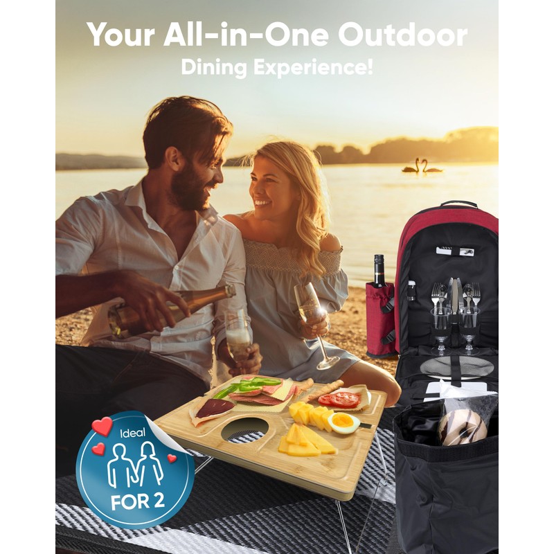 PL Harmony Picnic Backpack for 2 - All-in-One for Couples
