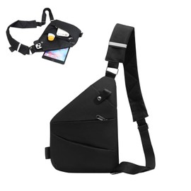 RHHGHY Sicherheitstasche Reise, Sling Bag Herren Klein, Diebstahlsichere Tasche Damen, Anti Theft Bag, Sling Chest Crossbody Bag, Brusttasche aus Nylon, für Wandern, Radfahren, Reisen