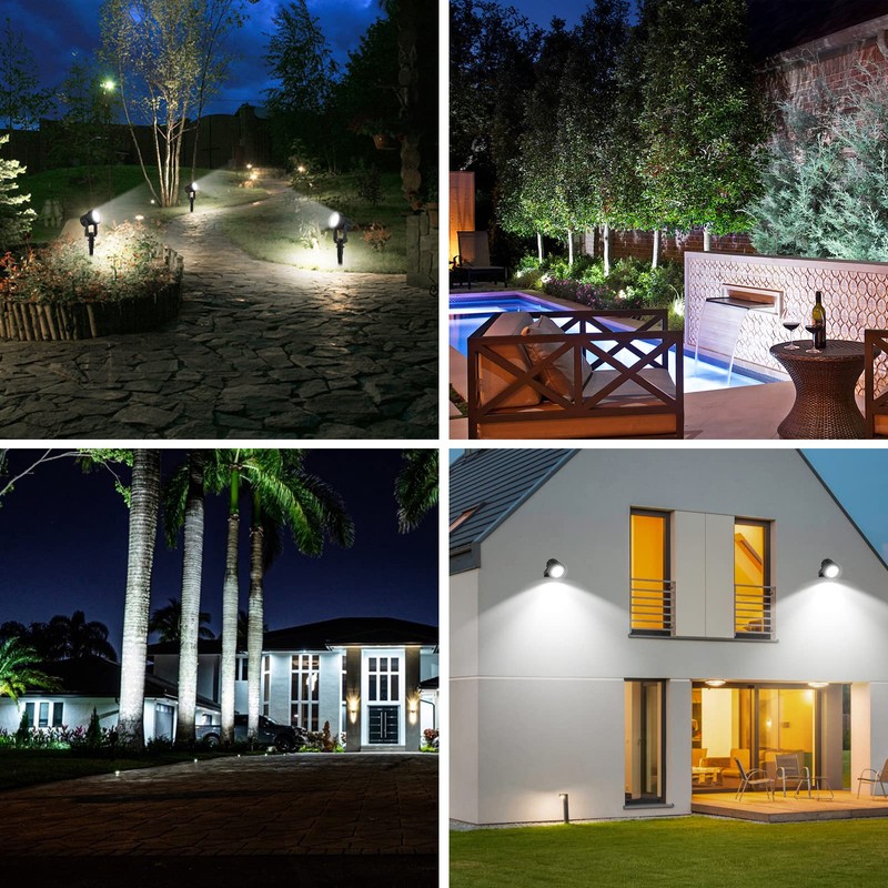 T-SUNUS Solar Garden Spot Lights, LED Solar Landscape Light Outdoor