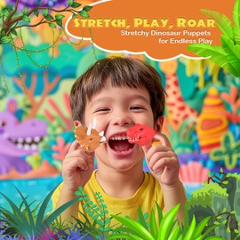 Set of 24 Stretchy Dinosaur Finger Puppets – Forest & Twelfth 2.5” Finger Puppets for Kids, Fun Interactive Finger Toys for Ages 3+, Perfect for Imaginative Fun and Storytelling (24 Pack)