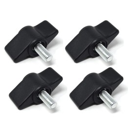 Design61 4 x Plastic Wing Screws with Threaded Bolts Steel M5 x 10 mm