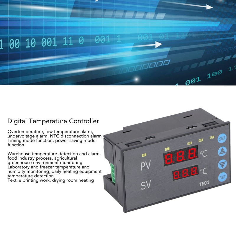 Digital Temperature Controller DC24V ‑50~120℃ Thermostat Regulator High Accuracy Control