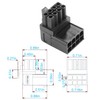 ELFJMZP ATX 8-pin female to 8-pin male 90-degree angle connector
