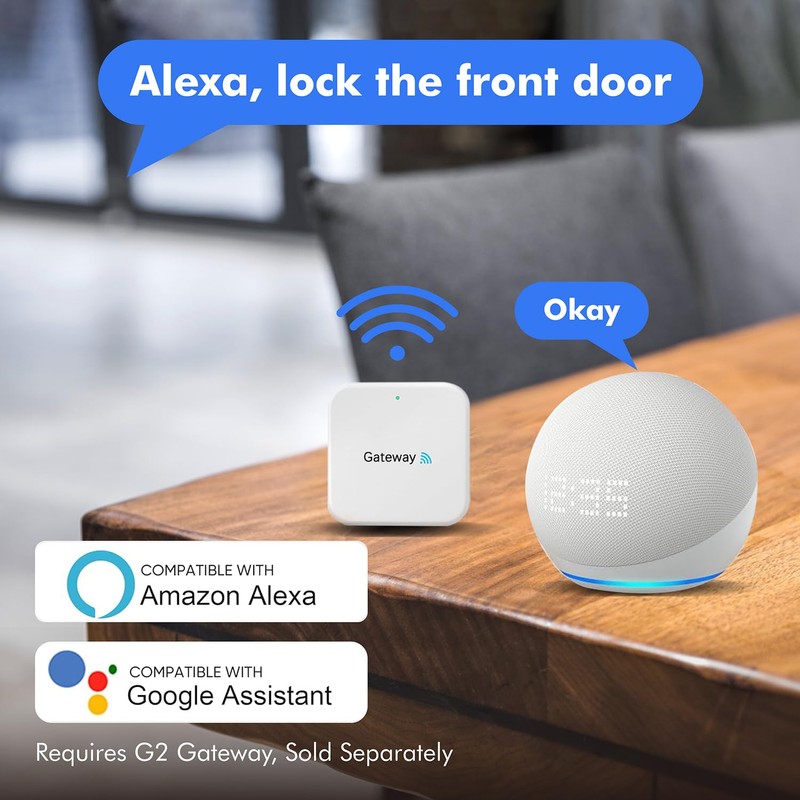 Fingerprint Keyless Entry Door Lock,Smart Deadbolt Locks with App Countrol,Biometric