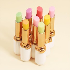 BONNIE CHOICE 6 Pcs/Set Peach Aloe Vera Strawberry Blueberry Avocado Grape Jelly Lipstick Set Temperature Change Moisturizer flower Lip Stick