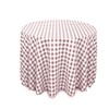 KS Linens Pink Checkered Round Tablecloth 120"