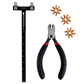 Luoyer Archery T Shape Bow Square Ruler and 12 Pcs Brass Nock Points and Nock Pliers Archery Bow String Nocking Points Set for Recurve Bow Compound Bow Turning Kit