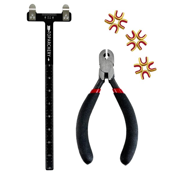 Luoyer Archery T Shape Bow Square Ruler and 12 Pcs