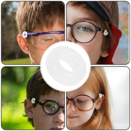 Garneck 10 Pairs Silicone Glasses Tightener Eyeglass Temple Hinge Tighteners -slip Eyewear Retainers For Spectacle Sunglasses Round Comfort Fixing Sleeve