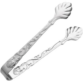 Mini pinza color argento, rosa vintage, manico in rilievo, clip per cubetti di ghiaccio, pinze per zucchero, in acciaio inox, per tè, caffè, antipasti, dessert
