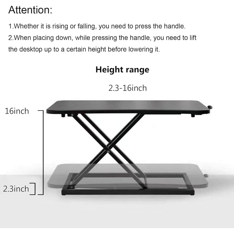Raathionty Standing Desk Converter Adjustable Height,Keyboard Riser for Stand Up