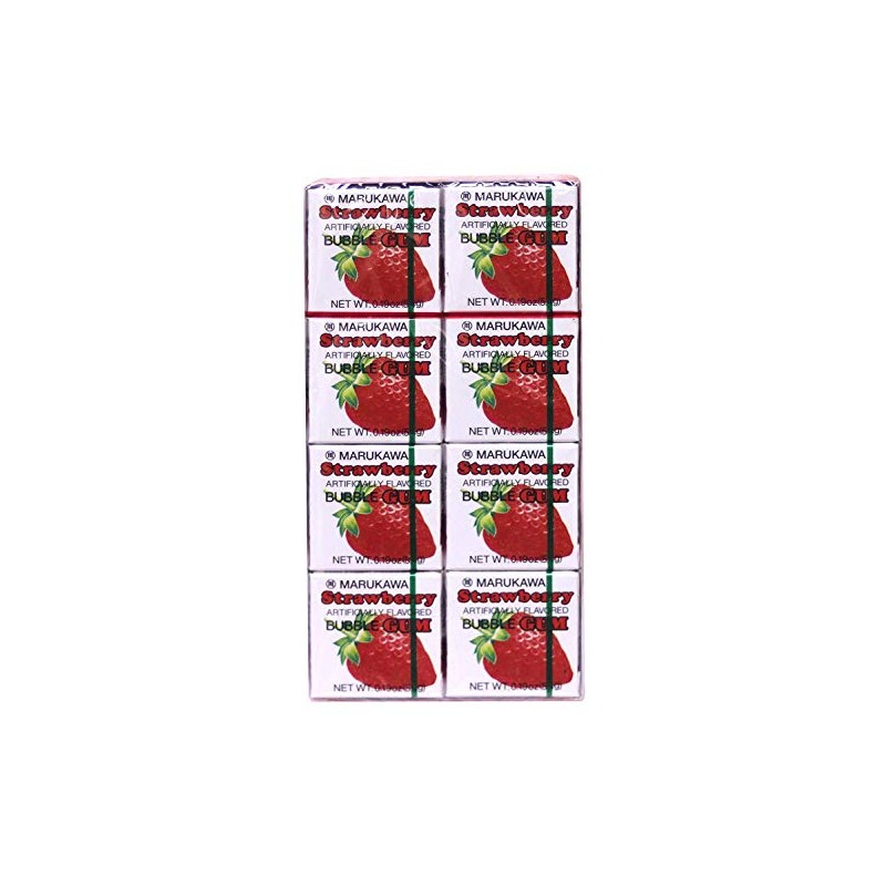 Marukawa Bubble Gum Strawberry 1.52oz (6 Pack)