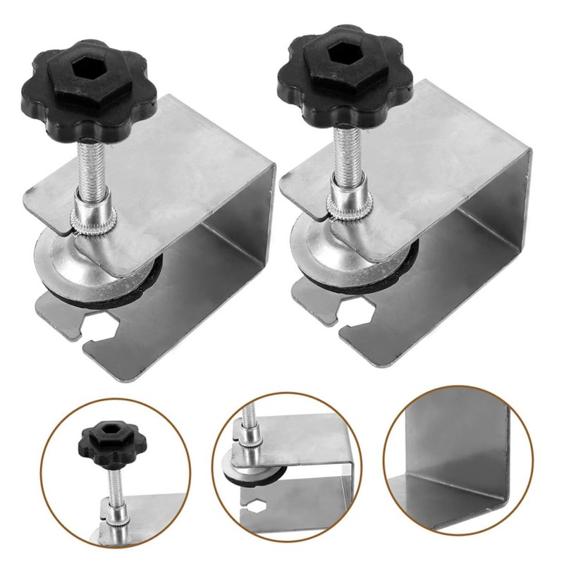 IWOWHERO 4Pcs Stainless Steel Adjustable Drawer Face Clamps Versatile Clamps
