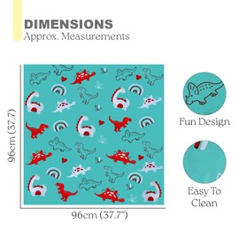 No More Mess Splash Mat for Under Highchair - Floor PVC Mat Sheet, Great as a Feeding Cover for Carpets and Easy to Wipe