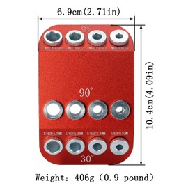YuanTenhwy 4 Sizes 30 45 90 Degree Angle Drill Guide Jig for Angled Hole and Straight Hole,Drill Block