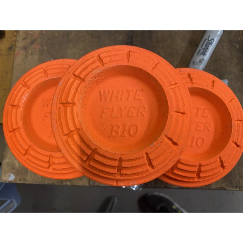 White Flyer Bio Orange Clay Targets 15CT Made In USA