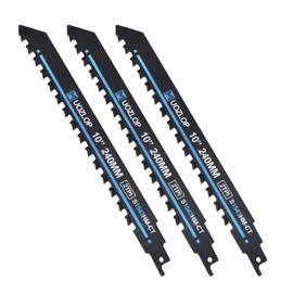 MUOZLOP 10 inch Masonry Reciprocating Saw Blades,2TPI Carbide Blade Strong teeths for Cutting Brick, Cement, 3 Pack (3, 10 inch)