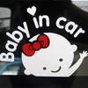 Baby in Car Baby on Board White Stickers Car Warning