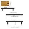 Amerdeco 30 Pack Matte Black Cabinet Pulls 5 Inch(128mm) Hole