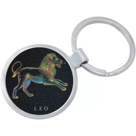 Leo Zodiac Stars Keychain - Includes 1.25 Inch Loop for Keys or Backpack
