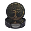BOXIMIAO Drink Coasters with Holder Stand Set of 6, Marble