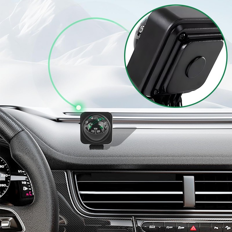 Mandark Car Compass, Adjustable Dashboard Vehicle Direction Navigation Ball, Portable