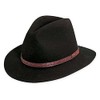 Scala Classico Men's Crushable Felt Safari With Leather Hat,Black,XL