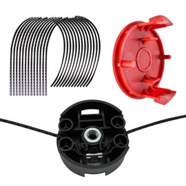 Bosch F016800431 Trimmer Line, Replacement for Bosch Grass Trimmer AFS 23-37 Brush Cutter, 37cm x 3.5mm Strimmer Line with F016F04841 Spool Cover, F016F04839 Cutting Head (12pcs)