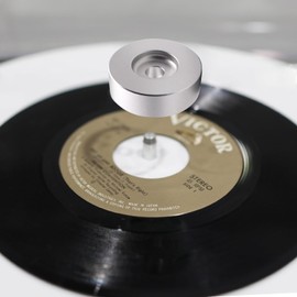EP Record Adapter 7" 45 Turns Accessory Solid Aluminum Insert Adapter Mayrecords Silver