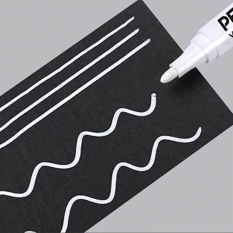 Audio Fan White Pen, White Marker, 2 Kinds of Tips,
