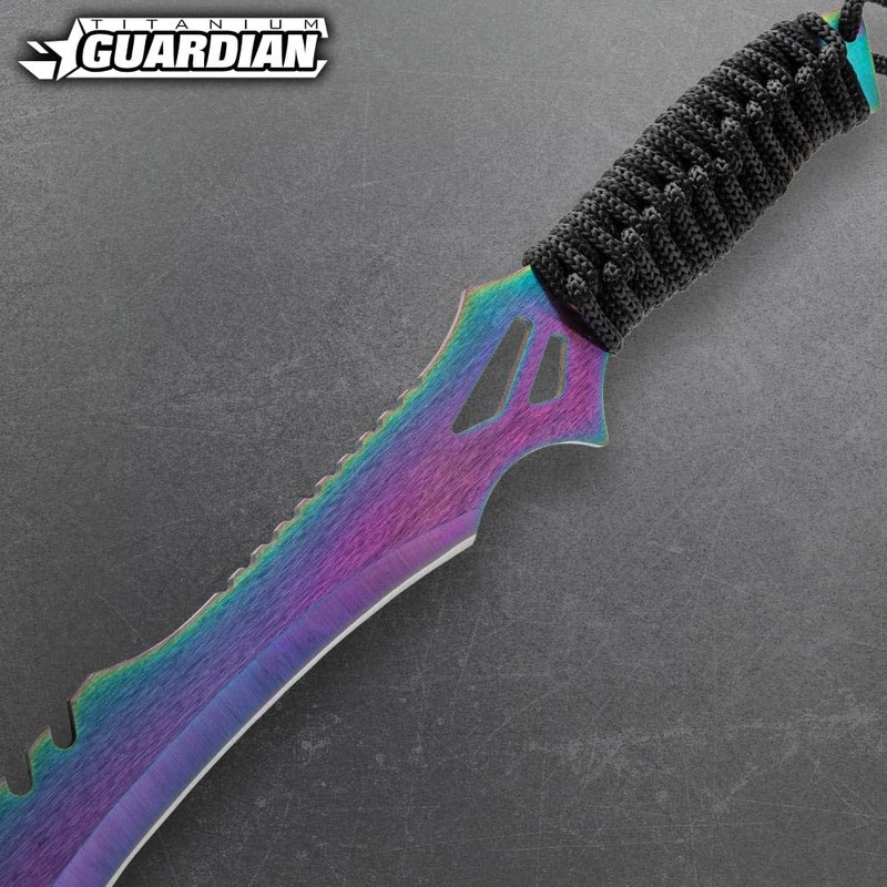 Titanium Guardian Twin Machete Set with Sheath | 11” Stainless