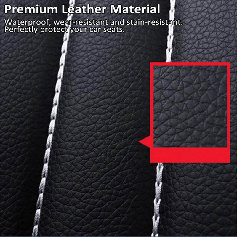 4 Pieces Car Seat Covers, Universal Breathable Leather Seat Protector