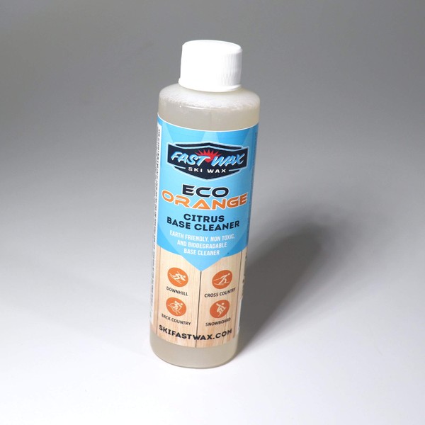 Fast Wax - Eco Orange - Citrus Scented Ski Base Cleaner, Eco Friendly, All Natural Ingredients (6 oz Bottle) - Made in America