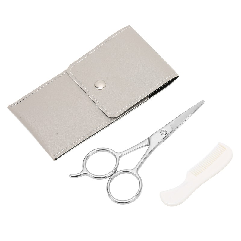 Bluezoo Beard Mustache Scissors Combs Professional Men Hair Grooming Kit