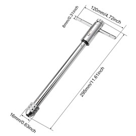 uxcell Adjustable Ratchet Tap Wrench T-Handle, for Metric M5-M12 Thread Taps, Ratcheting T Handle Holder Reamer Hand Tapping Tool for Machinist Repair, 295mm (11.61-inch Approx.) Body