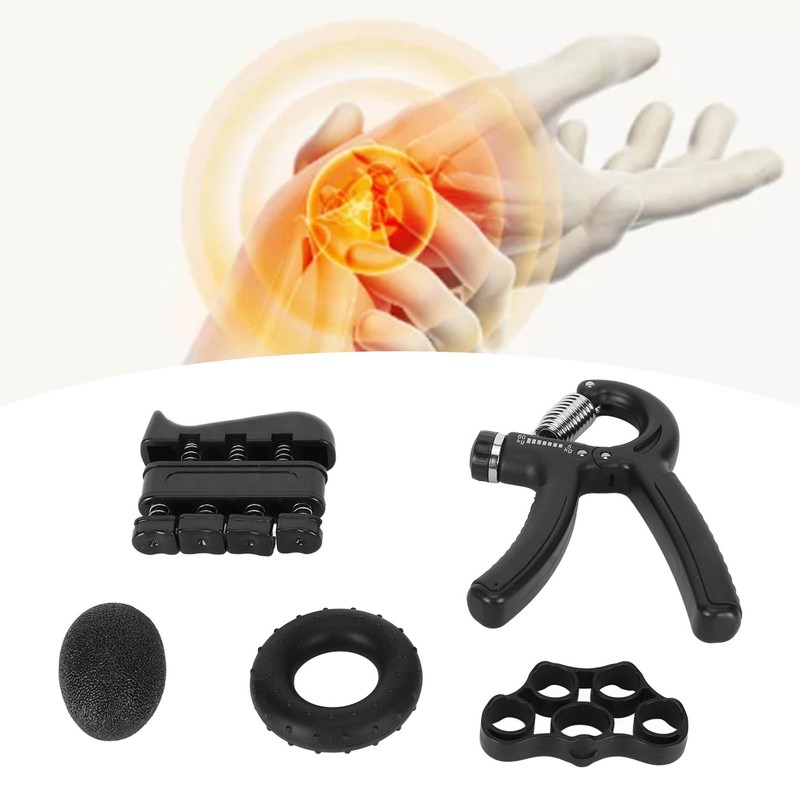 Hand Grip Strengthener Kit Elastic Silicone Skin Friendly Portable Forearm