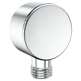 HammerHead Showers Solid Metal Drop Ell Wall Mount Elbow, 1/2" Shower Hose Connector, Round Handheld Shower Head Elbow Adapter, Shower Drop, Chrome