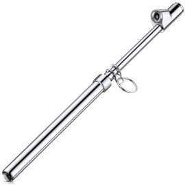 Tallew 1 Pack Dual Head Tire Pressure Gauge Heavy Duty Air Pressure Tire Gauge for Auto Truck Car RV Van Gage Range 10-150PSI, 1-10Bar (Silver)