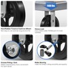 NINOSO Heavy Duty Casters, No Noise Rubber Wheel on Cast