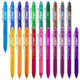 ParKoo 20 Colors Retractable Erasable Gel Pens Clicker, Fine Point 0.7 mm, Make Mistakes Disappear, Comfort Grip for Drawing Writing Planners and Crossword Puzzles